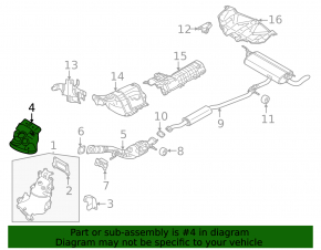 Защита коллектора Mitsubishi Outlander 22-26 2.5 FWD