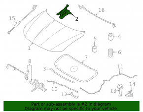 Петля капота левая Hyundai Tucson 22-26