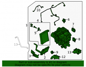 Печка в сборе кондиционер Mitsubishi Outlander 22-26 3 zone