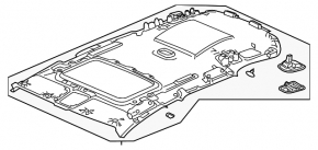 Обшивка стелі Honda CRV 20-22 сірий, без люка
