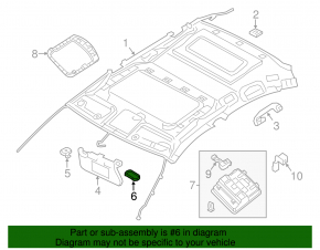 Заглушка козырька левая Infiniti JX35 QX60 13-