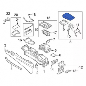 Подлокотник Ford Edge 15-19 черн