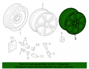 Диск колесный R19 x 8.5J Audi Q3 83A 19-25 44S стиль