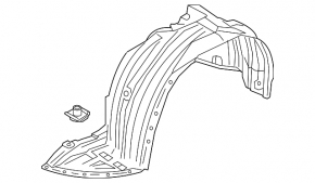 Підкрилок передній правий Mazda CX-9 16-23 без бризковика