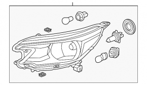 Фара передня права гола Honda CRV 12-14 дорест