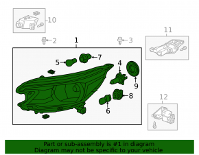 Фара передняя правая Honda CRV 12-14 дорест