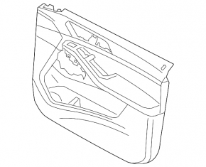 Обшивка дверей картка передня ліва BMW X7 G07 19-22 шкіра, Mokka/Canberra-beige