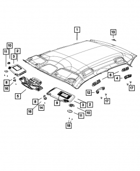 Козырек правый Dodge Charger 15-23 черн