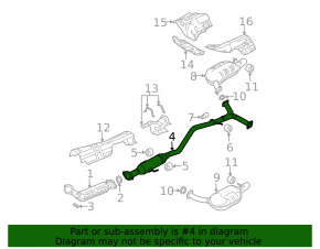 Выпускная трасса средняя часть с бочками Mazda6 03-05 2.3