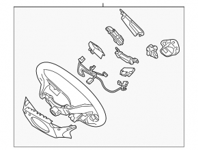Кермо голий Hyundai Sonata 11-15 шкіра черн