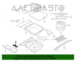 Крышка бокса передняя левая Jeep Grand Cherokee WK2 14-21 черная, царапины