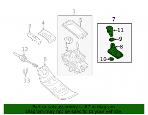 Ручка КПП Audi A4 B8 13-16 рест кожа черная