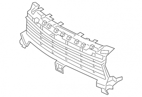 Решетка радиатора grill Porsche Cayenne 19-23 sport, структура