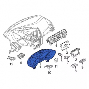 Щиток приборов Ford Focus mk3 13-14 usa царапина