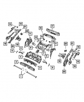 Корыто багажника Jeep Cherokee KL 16-23 белое