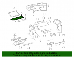 Полка задняя Lexus GS300 GS350 GS430 06-11 черная под шторку