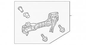 Механизм ручки двери задней левой Toyota Prius V 12-17