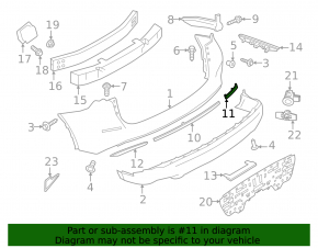 Молдинг заднего бампера правый Nissan Murano z52 15-24 мелкие царапины