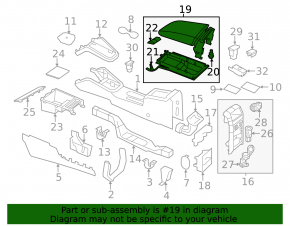 Подлокотник VW Jetta 11-18 USA ткань, черный
