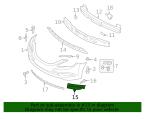 Заглушка птф левая Hyundai Sonata 11-13