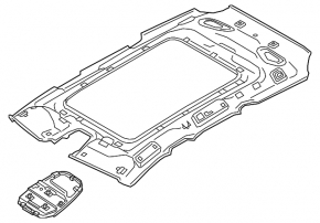 Обшивка потолка Volvo XC60 22-26 под панораму, серая