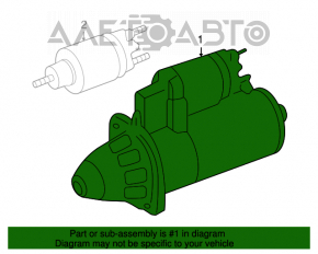 Стартер VW Passat b8 16-19 USA 1.8T, 2.0T