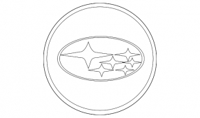 Центральный колпачок на диск R17 Subaru Impreza WRX GH 08-11 тип 2, хром