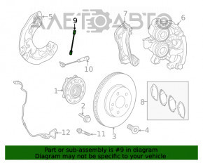 Шланг тормозной передний левый Mercedes W167 GLE 350 450 20-26 AWD