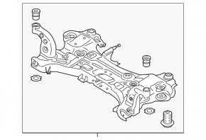 Подрамник передний Hyundai Kona 18-23 1.6, 2.0 FWD
