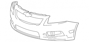 Бампер передній голий Chevrolet Cruze 11-14 LT, LTZ