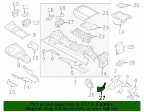 Накладка центральной консоли задняя Porsche Cayenne 958 11-18 черная, с прикуривателями