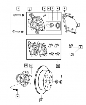 Диск тормозной задний левый Chrysler 200 11-14 302/10мм