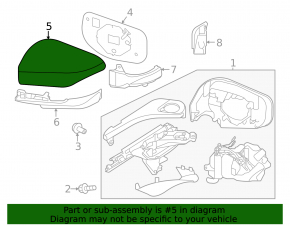 Крышка бокового зеркала правая Subaru Outback 20-25 черная