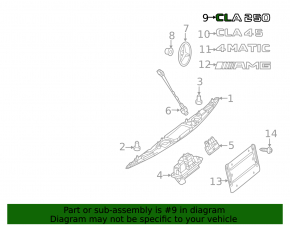 Эмблема CLA 250 крышки багажника Mercedes CLA 14-16