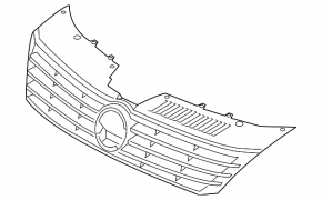 Решітка радіатора grill зі значком VW CC 13-17 рест