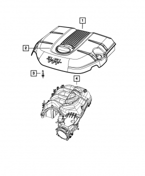 Накладка двигателя Jeep Grand Cherokee WK2 11-19 3.6