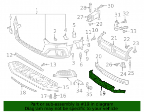 Абсорбер переднего бампера Audi A5 F5 18-19