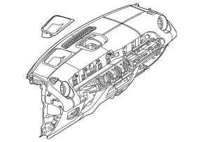Торпедо передняя панель с AIRBAG Mercedes H247 GLA 20-26 черная