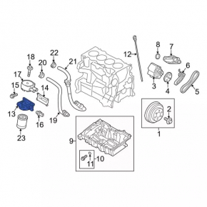 Корпус масляного фильтра Ford Transit Connect MK2 13-18 2.5