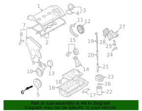Болт шкива коленвала VW Passat b7 12-15 USA M16X54