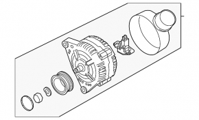 Генератор Audi A6 C7 16-18 3.0T 180 Amp, Valeo, гудит