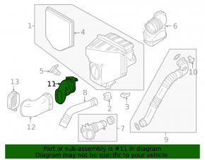 Воздуховод на фильтр BMW X3 F25 11-17 3.0