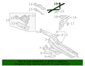 Распорка передних стаканов Audi A6 C8 19-24