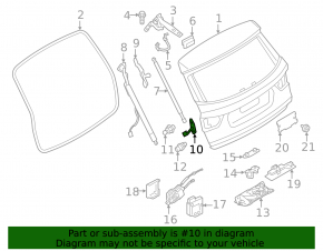 Отбойник двери багажника левый BMW X3 F25 11-17 на двери