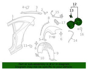 Лючок бензобака VW Beetle 12-19