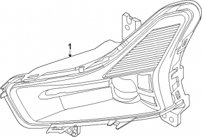 Противотуманная фара птф левая Ford Fusion mk5 19-20 LED