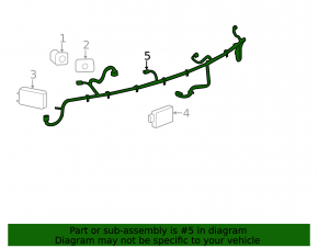 Проводка заднего бампера Cadillac CTS 14- под парктроники