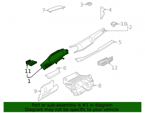 Накладка торпеди центральна VW Taos 22-24