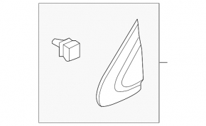 Заглушка треугольник крыла передняя правая Honda CRV 12-16