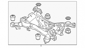 Подрамник задний Acura MDX 17-20 рест FWD